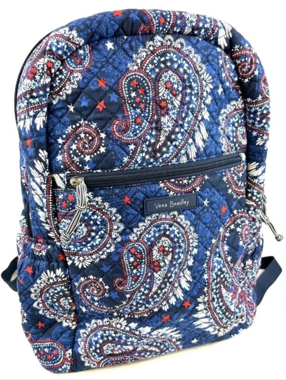 Vera Bradley Quilted Paisley Backpack in Fireworks Navy